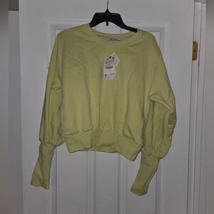 Zara cropped crewneck sweatshirt